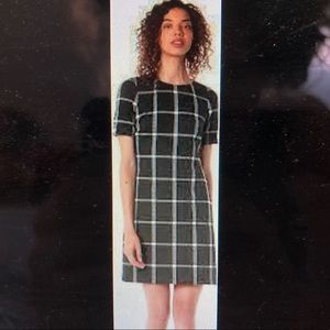 Tommy Hilfiger women’s plaid A Line Dress black & white (Size 6)